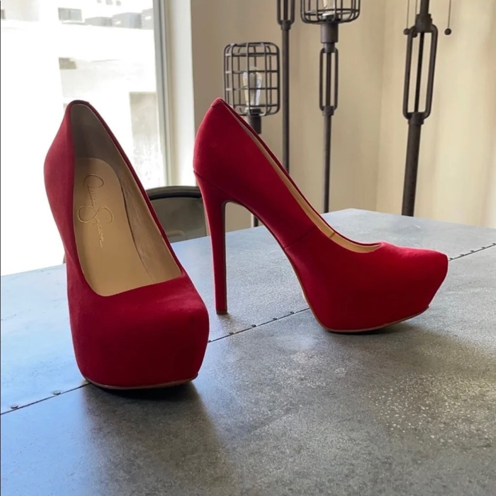 OBO - Red Jessica Simpson platform heels